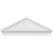 Ekena Millwork Peaked Cap Sunburst Architectural PVC Combination Pediment, 52"W x 19-7/8"H x 2-3/4"P (Pitch 6/12) PEDPC052X200PKC01 - alternate 5